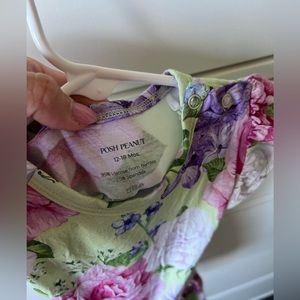 Floral posh peanut bodysuit twirl dress